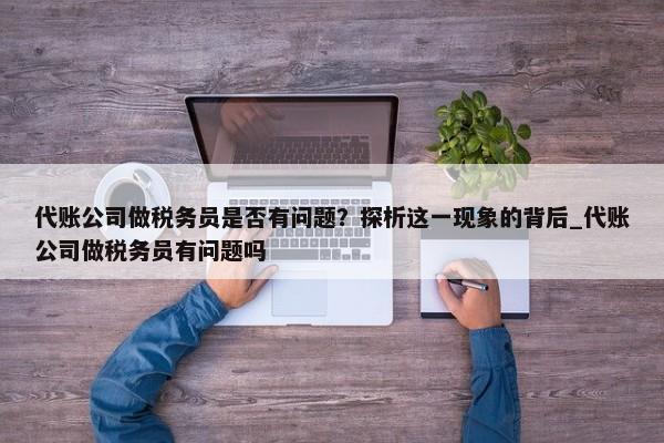 代账公司做税务员是否有问题？探析这一现象的背后_代账公司做税务员有问题吗